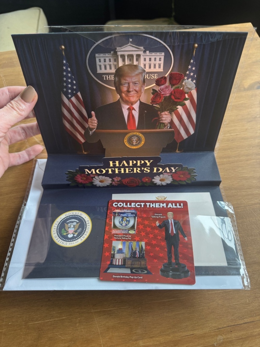 Happy Mother's Day Pop-Up Card with Patriotic Design